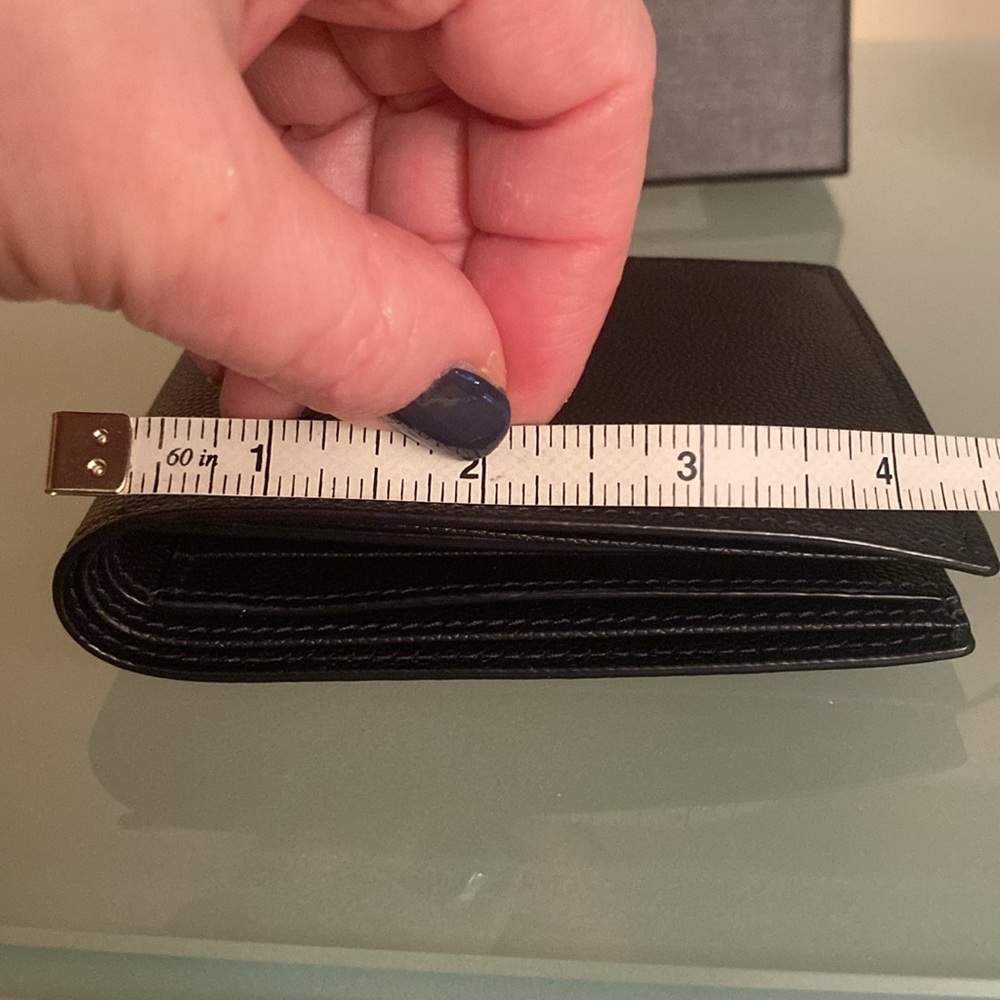 NIB Auth YVES SAINT LAURENT YSL leather WALLET w/ dust bag Made in ITALY - Picture 15 of 16